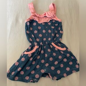 Kickee pants polka dot romper